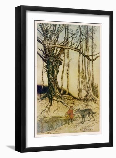 Rackham, Red R.H. and Wolf-Arthur Rackham-Framed Art Print