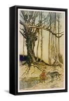Rackham, Red R.H. and Wolf-Arthur Rackham-Framed Stretched Canvas
