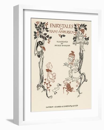 Rackham's Title Page to an Illustrated Edition of Andersen's Fairy Tales-Arthur Rackham-Framed Art Print