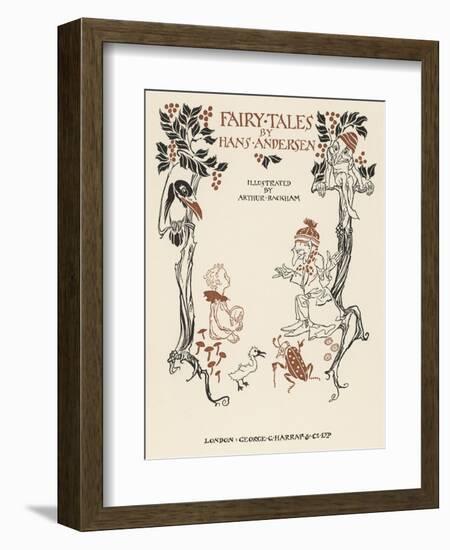Rackham's Title Page to an Illustrated Edition of Andersen's Fairy Tales-Arthur Rackham-Framed Art Print