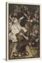 Rackham, Snow White Found-Arthur Rackham-Stretched Canvas