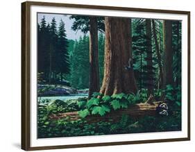 Racoon Family-Stan Galli-Framed Premium Giclee Print