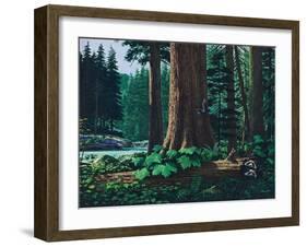 Racoon Family-Stan Galli-Framed Giclee Print