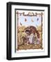 Racoon, Squirrel and Rabbit with Fall Leaves-Wendy Edelson-Framed Premium Giclee Print