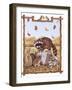 Racoon, Squirrel and Rabbit with Fall Leaves-Wendy Edelson-Framed Giclee Print