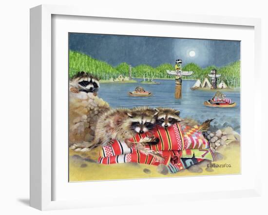 Racoons, 2000-E.B. Watts-Framed Giclee Print