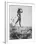 Racquel Welch Sporting a White Cowboy Hat While Posing in a Bikini-null-Framed Premium Photographic Print