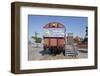 Rad-Station in an old box waggon, Neuer Hafen, Bremerhaven, Bremen, Germany-Torsten Krüger-Framed Photographic Print