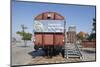 Rad-Station in an old box waggon, Neuer Hafen, Bremerhaven, Bremen, Germany-Torsten Krüger-Mounted Photographic Print