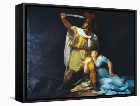 Radamisto Killing Zenobia-Luigi Sabatelli-Framed Stretched Canvas