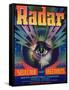 Radar Vegetable Label - Phoenix, AZ-Lantern Press-Framed Stretched Canvas