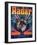 Radar Vegetable Label - Phoenix, AZ-Lantern Press-Framed Art Print