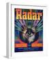 Radar Vegetable Label - Phoenix, AZ-Lantern Press-Framed Art Print