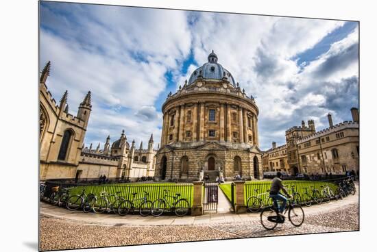 Radcliffe Camera with Cyclist, Oxford, Oxfordshire, England, United Kingdom, Europe-John Alexander-Mounted Premium Photographic Print