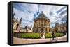 Radcliffe Camera with Cyclist, Oxford, Oxfordshire, England, United Kingdom, Europe-John Alexander-Framed Stretched Canvas