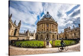 Radcliffe Camera with Cyclist, Oxford, Oxfordshire, England, United Kingdom, Europe-John Alexander-Stretched Canvas