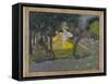 Radha and Krishna in a Grove, India-null-Framed Stretched Canvas