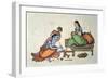 Radha and Krishna-Indian School-Framed Giclee Print