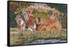 Radha and Krishna-Indian School-Framed Stretched Canvas