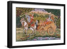 Radha and Krishna-Indian School-Framed Giclee Print