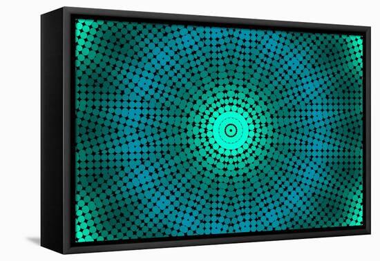 Radial Dotted Pattern-Dink101-Framed Stretched Canvas