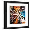 Radial Electric Guitar Layout-null-Framed Art Print