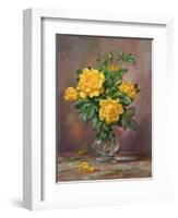 Radiant Yellow Roses-Albert Williams-Framed Giclee Print