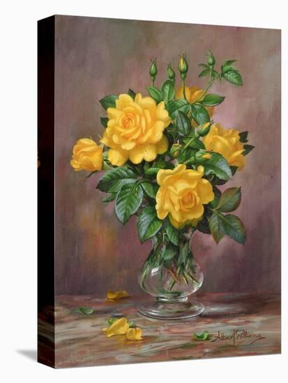 Radiant Yellow Roses-Albert Williams-Stretched Canvas