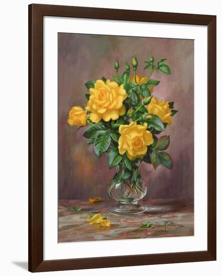 Radiant Yellow Roses-Albert Williams-Framed Giclee Print