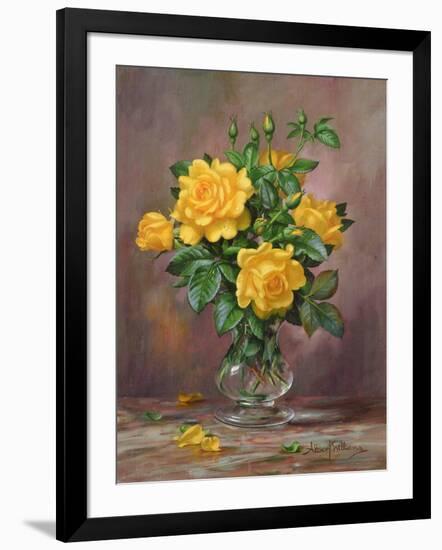 Radiant Yellow Roses-Albert Williams-Framed Giclee Print