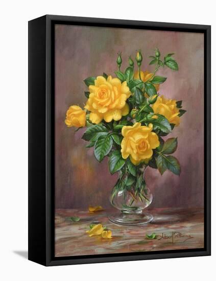 Radiant Yellow Roses-Albert Williams-Framed Stretched Canvas