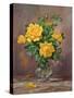 Radiant Yellow Roses-Albert Williams-Stretched Canvas