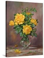 Radiant Yellow Roses-Albert Williams-Stretched Canvas