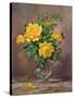 Radiant Yellow Roses-Albert Williams-Stretched Canvas