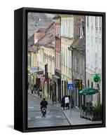 Radiceva Street to the Upper Town, Zagreb, Croatia-Walter Bibikow-Framed Stretched Canvas