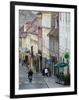 Radiceva Street to the Upper Town, Zagreb, Croatia-Walter Bibikow-Framed Photographic Print