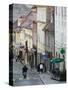 Radiceva Street to the Upper Town, Zagreb, Croatia-Walter Bibikow-Stretched Canvas