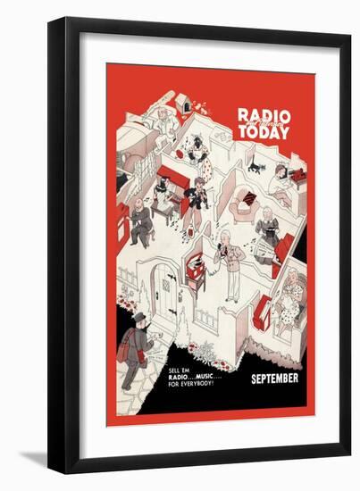 Radio and Television Today: Sell 'Em Radio,Music, For Everybody!-null-Framed Art Print