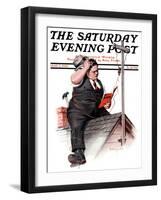 "Radio Antennae," Saturday Evening Post Cover, May 2, 1925-Robert C. Kauffmann-Framed Giclee Print