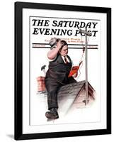 "Radio Antennae," Saturday Evening Post Cover, May 2, 1925-Robert C. Kauffmann-Framed Giclee Print