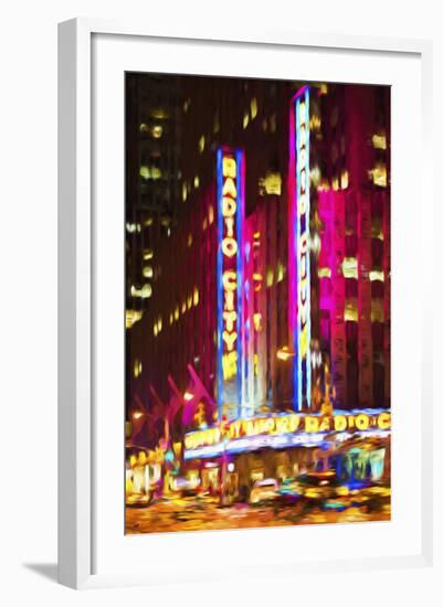 Radio City III - In the Style of Oil Painting-Philippe Hugonnard-Framed Giclee Print