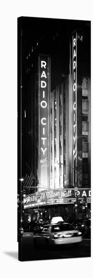 Radio City Music Hall and Yellow Cab by Night, Manhattan, Times Square, New York City-Philippe Hugonnard-Stretched Canvas