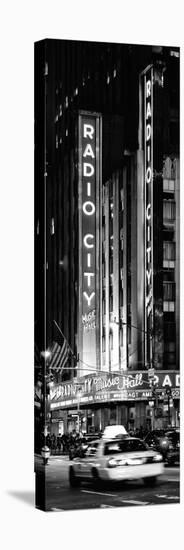 Radio City Music Hall and Yellow Cab by Night, Manhattan, Times Square, New York City-Philippe Hugonnard-Stretched Canvas