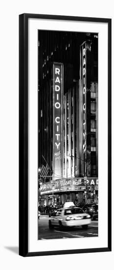 Radio City Music Hall and Yellow Cab by Night, Manhattan, Times Square, New York City-Philippe Hugonnard-Framed Photographic Print