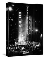 Radio City Music Hall and Yellow Cab by Night, Manhattan, Times Square, NYC, Old Classic-Philippe Hugonnard-Stretched Canvas