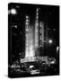 Radio City Music Hall and Yellow Cab by Night, Manhattan, Times Square, NYC, Old Classic-Philippe Hugonnard-Stretched Canvas