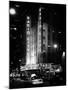 Radio City Music Hall and Yellow Cab by Night, Manhattan, Times Square, NYC, Old Classic-Philippe Hugonnard-Mounted Premium Photographic Print