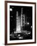 Radio City Music Hall and Yellow Cab by Night, Manhattan, Times Square, NYC, Old Classic-Philippe Hugonnard-Framed Photographic Print