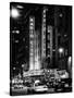 Radio City Music Hall and Yellow Cab by Night, Manhattan, Times Square, NYC, USA-Philippe Hugonnard-Stretched Canvas