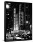Radio City Music Hall and Yellow Cab by Night, Manhattan, Times Square, NYC, USA-Philippe Hugonnard-Framed Stretched Canvas